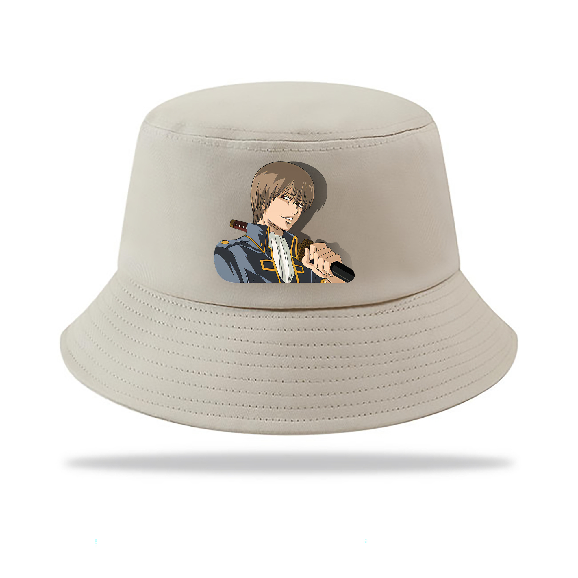 （画像用） ぎんたま 坂田銀時（さかたぎんとき） 神楽 志村新八（しむら しんぱち） GINTAMA Sakata Gintoki Kagura Shimura Shinpachi アウトドア日除けバケットハット